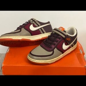 Nike Vandal Low GS 6Y/7.5W Burgundy/Orange